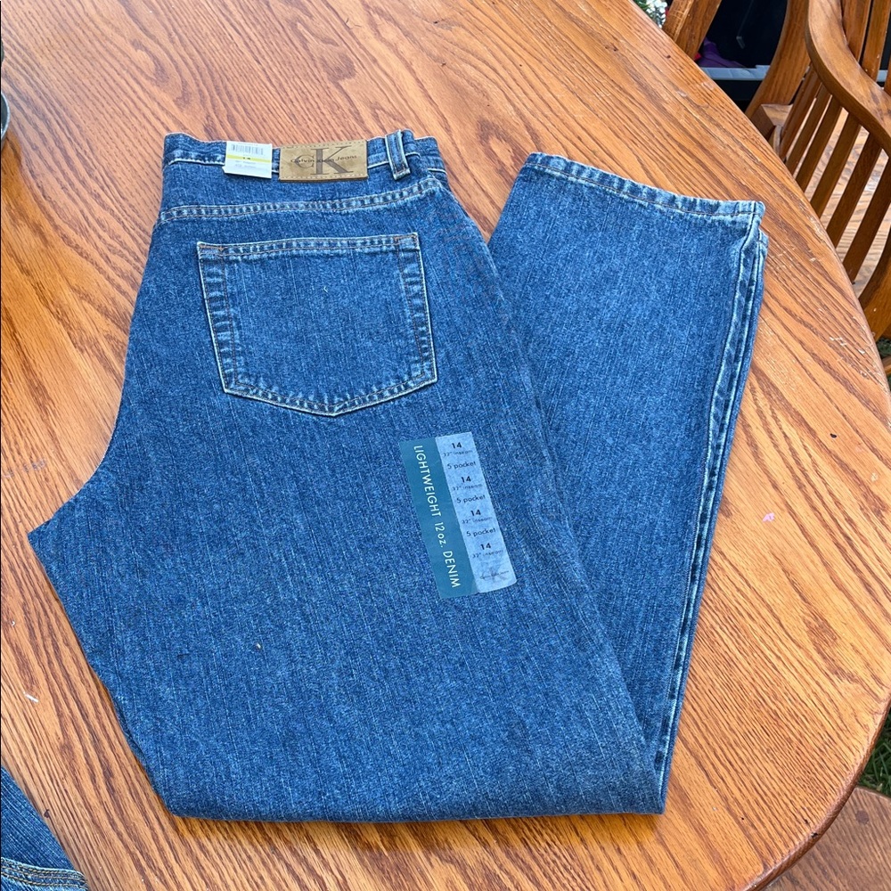 Calvin Klein Men's Blue Relaxed Jeans